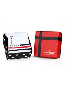 Bonjour Men Striped Calf Length Socks