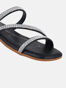 DressBerry Women Embellished Open Toe Flats