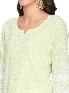 KALINI Pack of 2 Ethnic Motifs Embroidered Chikankari Kurta