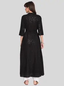 KALINI Pack Of 2 Embroidered Sequined Cotton Kurtas