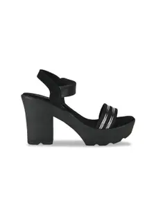 Rocia Striped Platform Heels