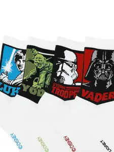 Socksxpress Men Pack Of 4 Star Wars Printed Above Ankle-Length Socks