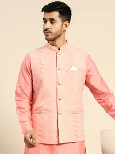 KISAH Printed Woven Nehru Jacket