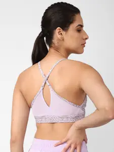 Reebok Printed Non-Padded Lux Strappy Sports Workout Bra