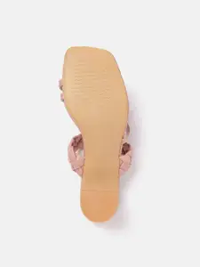 ELLE Women Braided Detail Block Heels