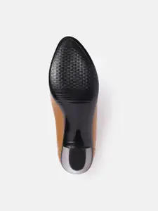 ELLE Women Perforated Block Heel Pumps