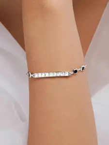 MINUTIAE Silver-Plated Stone Beaded Link Bracelet