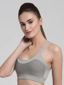 MAKCLAN Self Design Underwired Lightly Padded All Day Comfort Dry Fit Sports Bra