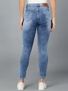 Urbano Fashion Women Skinny Fit High-Rise Heavy Fade Stretchable Pure Cotton Jeans