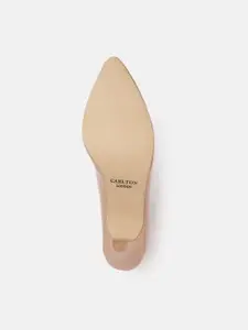 Carlton London Women Slim Heeled Pumps with Embellished Chain Detail