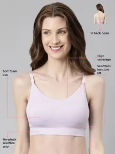 Enamor Padded Non-Wired Full Coverage Ultra- Smoothening & Lightweight Cups T-Shirt Bra