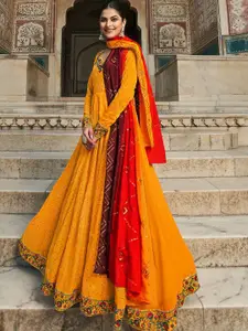 ODETTE Embellished Semi-Stitched Dress Material