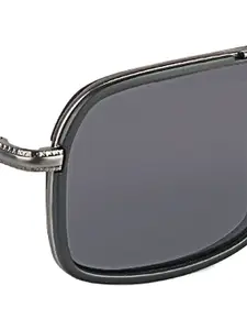 GIORDANO Men Lens & Rectangle Sunglasses with Polarised and UV Protected Lens GA90302C01