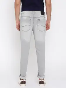 Lee Men Grey Bruce Skinny Fit Low-Rise Clean Look Stretchable Jeans