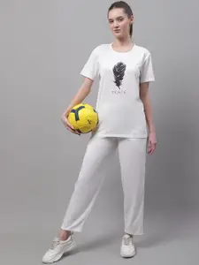 MACK JONNEY Printed Cotton T-Shirt & Track Pant Co-Ords