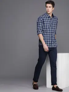 Louis Philippe Sport Men Slim Fit Tartan Checked Pure Cotton Casual Shirt