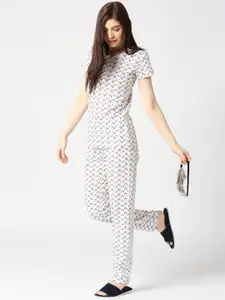 zebu Conversational Printed Pure Cotton Night Suit