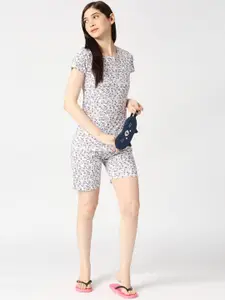 zebu Floral Printed Pure Cotton Night Suit