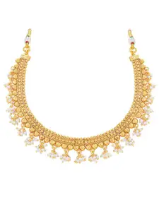 Sukkhi Gold-Plated Artificial Beads Choker Necklace Set