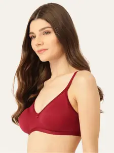 Lady Lyka Non-Padded Non-Wired Medium Coverage Seamless All Day Comfort Cotton T-shirt Bra