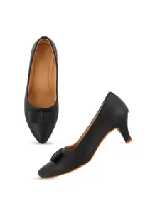 SCENTRA Bow Detail Kitten Heel Pumps