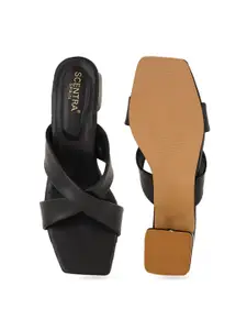 SCENTRA Cross Strap Block Heels