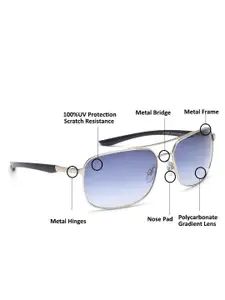 FILA Men Rectangle Sunglasses with UV Protected Lens SFI356K61579XSG