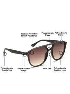 FILA Men UV Protected Lens Full Rim Square Sunglasses SFI361K571BWSG