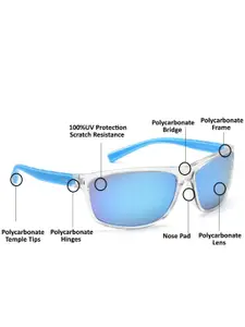 FILA Men Rectangle Sunglasses with UV Protected Lens SFI504K62880BSG