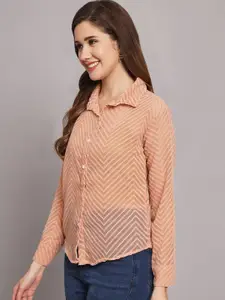 Funday Fashion Self Design Opaque Casual Shirt