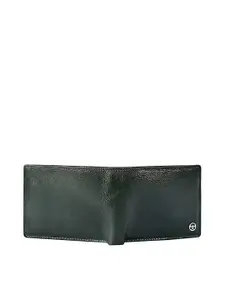Eske Men Textured Leather Two Fold Wallet