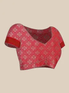 Anouk Ethnic Motif Silk Blend Kanjeevaram Zari Saree With Blouse Piece