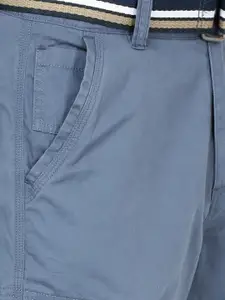 t-base Men Mid Rise Cotton Cargo Shorts