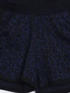 Kryptic Girls Animal Printed Slim Fit Pure Cotton Shorts
