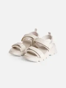 ALDO Open Toe Flatform Heels With Buckles