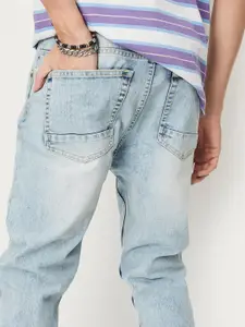 max Men Mid-Rise Heavy Fade Light Shade Jeans