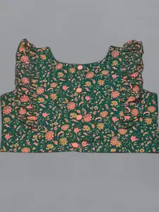 FASHION DREAM Girls Printed Top with Asymmetric Skirt