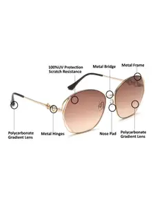 FILA Women Lens & Oval Sunglasses With UV Protected Lens SFI510K61594SG