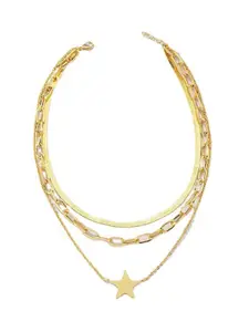 Jewels Galaxy Gold-Plated Layered Necklace