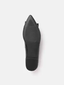 Allen Solly Women Snake Skin Textured Ballerinas with Bow Detail