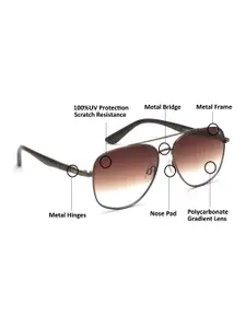 FILA Men Square Sunglasses with UV Protected Lens