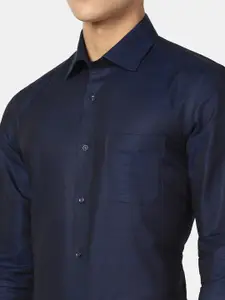 Blackberrys Long Sleeves Slim Fit Linen Cotton Formal Shirt
