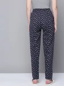 Kryptic Women Pure Cotton Relaxed Fit Printed Lounge Pants