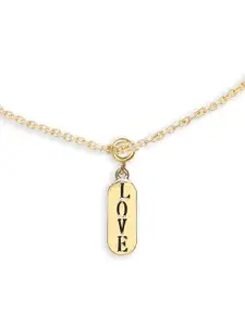 OOMPH Gold Plated Love Charm Anklet