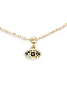 OOMPH Gold Plated Evil Eye Charm Anklet