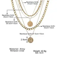 Jewels Galaxy Gold-Plated Layered Necklace