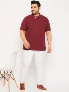Club York Plus Size Polo Collar T-shirt