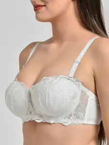 MAKCLAN Lightly Padded All Day Comfort Underwired Dry Fit Balconette Bra