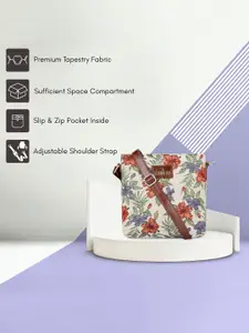 THE CLOWNFISH Linda & Lorna Floral Printed Leather Bag & Handbag Sling Bag