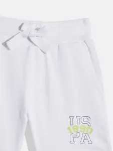 U.S. Polo Assn. Kids Boys Brand Logo Print Knitted Pure Cotton T-shirt with Shorts